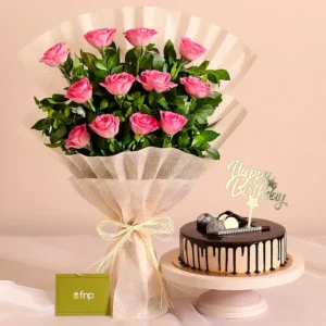 Birthday Bliss with Roses & Cake