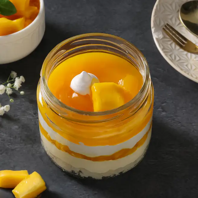Creamy Mango Jar Cake Set of 2