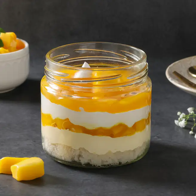 Creamy Mango Jar Cake Set of 2 - Image 3