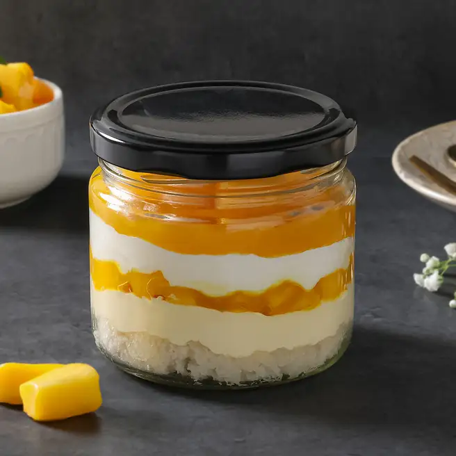 Creamy Mango Jar Cake Set of 2 - Image 4